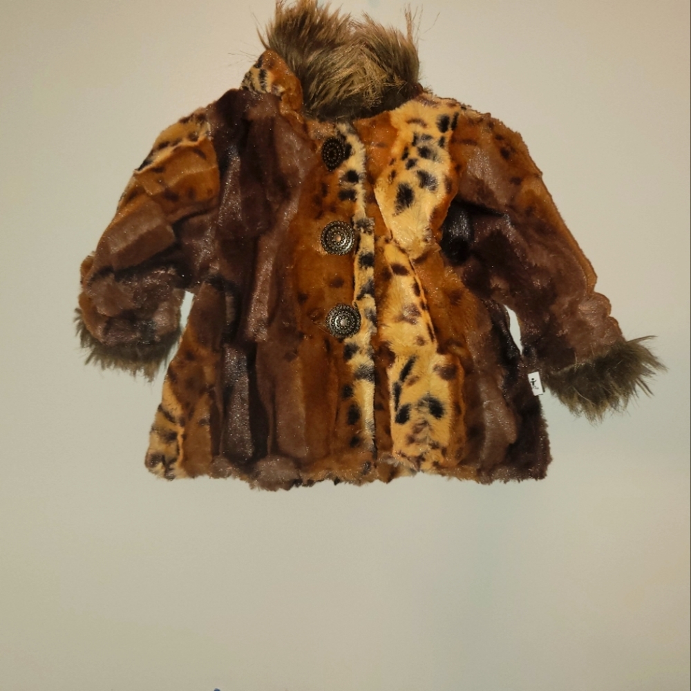 0-3M Faux Fur Jacket.  Corky & Company